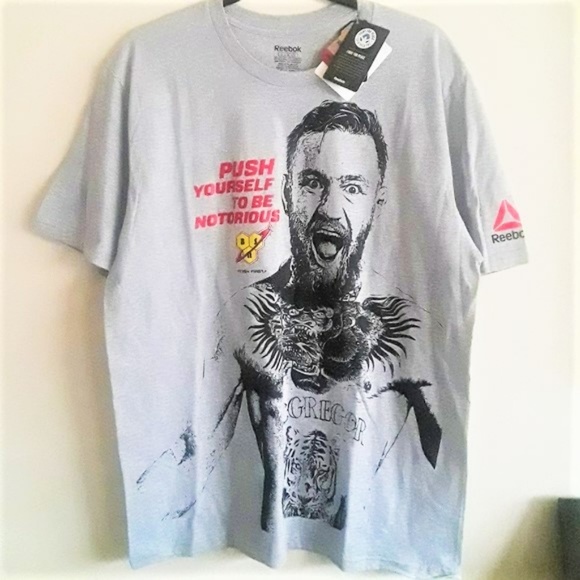 Reebok Other - Reebok Grey UFC Conor McGregor T-Shirt Mens Large